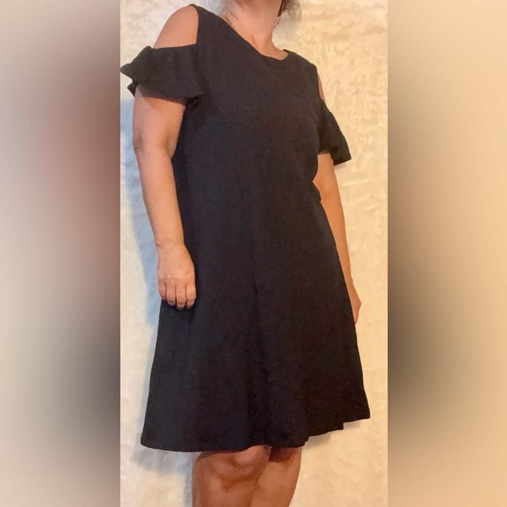 Lands' End Classic Black Dress Size L